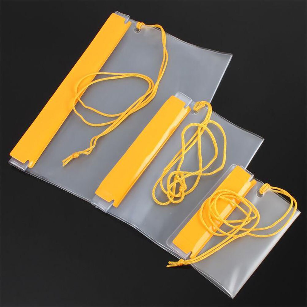 Estuche hermético para cámara, bolsa clara para documentos de Kayak, impermeable, PVC, mapas flotantes para natación al aire libre, 3 unidades
