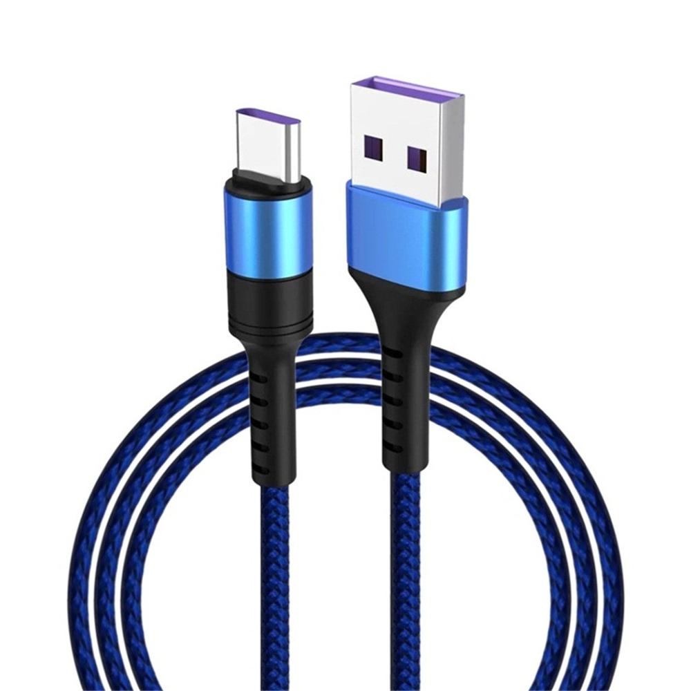 Micro USB Cable & Type C Cable 5A Fast Charging for Samsung Xiaomi Mobile Phone Data Cable Type-C for Xiaomi Redmi Note 8: Blue / 1.5m