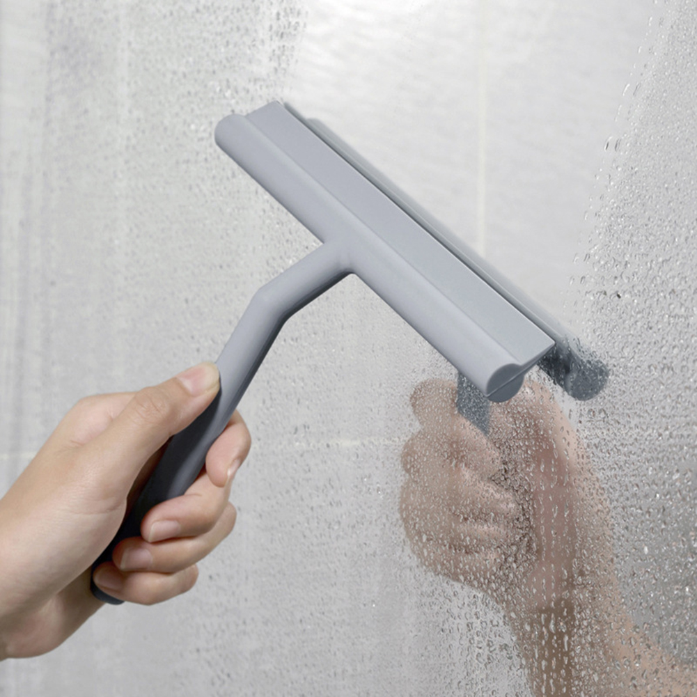 Glas Wischer Dusche Rakel Fenster Glas Wischer Schaber Reiniger mit Silikon Klinge Halfter Haken für Badezimmer Küche Auto Glas