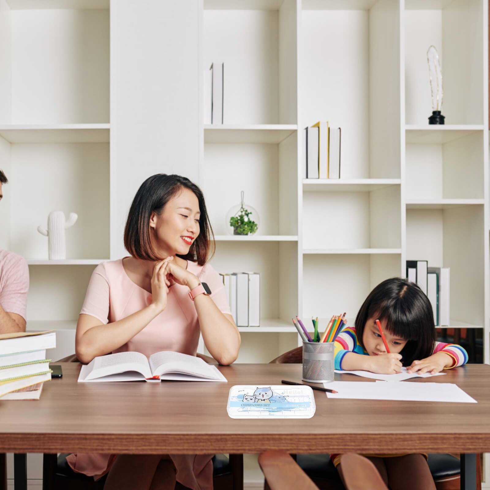 1 Set Ruler Protractor Geometry Precision Drawing Tools Circle Drawing Tools (Random Color)