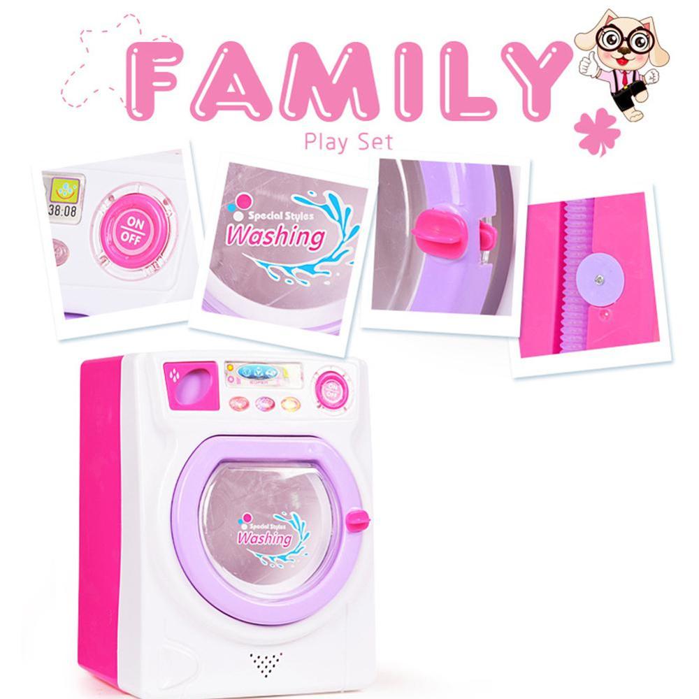 Electric Washing Machine Toys For Girls Play House Game Toy Simulation Washing Machine Girls Housekeeping Products Sound Toys