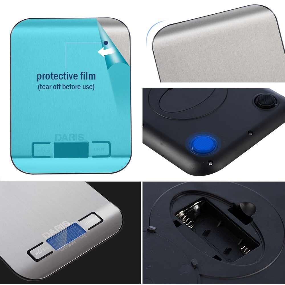 Multifunction Digital Electronics Kitchen Scale 1g/0.1oz Accuracy Stainless Steel Digital Precision Weight Scale for Kitchen