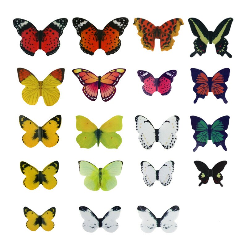 Qianyun 19 Pcs 3D Vlinder Muur Sticker Op De Muur Home Decor Vlinders Voor Decoratie Koelkast Stickers Keuken: Default Title