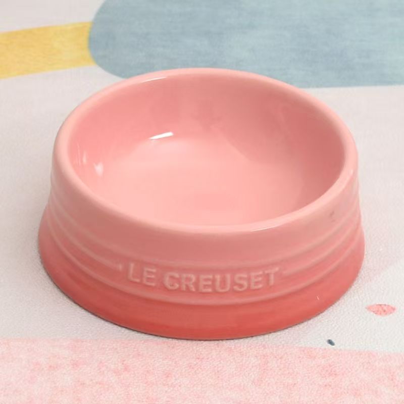 Bol d'eau en céramique française pour chat, Protection des pieds hauts, calibre Cervical, 5 pouces, eau potable, couleur Macaron de haute beauté: vert clair