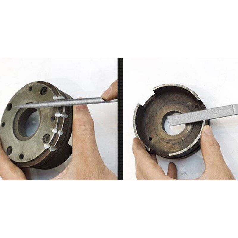 10 Pcs Metal Hand File Set Kit Including Flat, Woodworking Steel Rasp File Round, Triangle, Half Round File and Needle Files