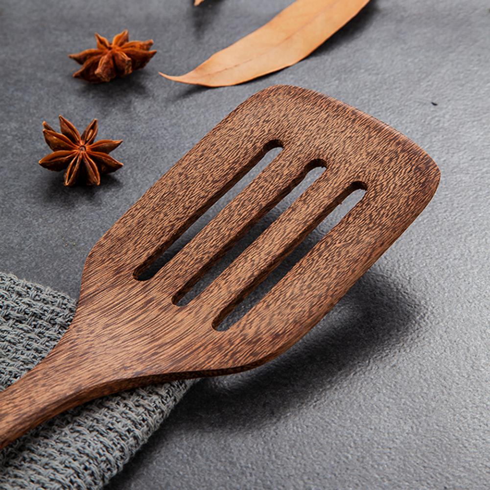 Teak Natural Wood Tableware Spoon Ladle Turner Rice Colander Soup Long Handle Rice Scoop for Home Kitchen Gadgets Utensils