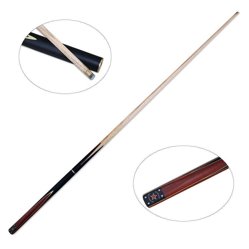 3/4-pc ash wood snooker cue, 9/10mm tip, 17-20oz