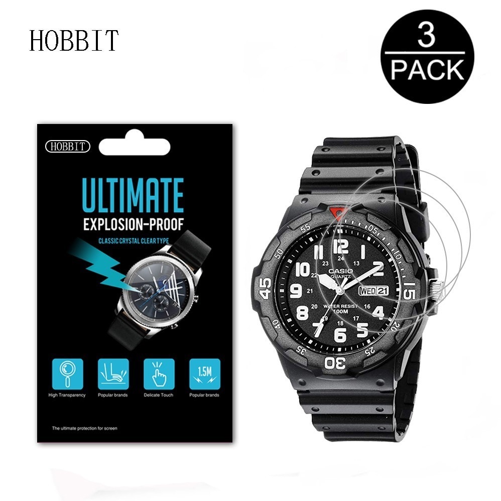 3Pack 5H Nano Explosion-proof Screen Protector for Casio Men's MRW-200H MRW200H MRW-210H MCW100H Watch Screen Protection Film