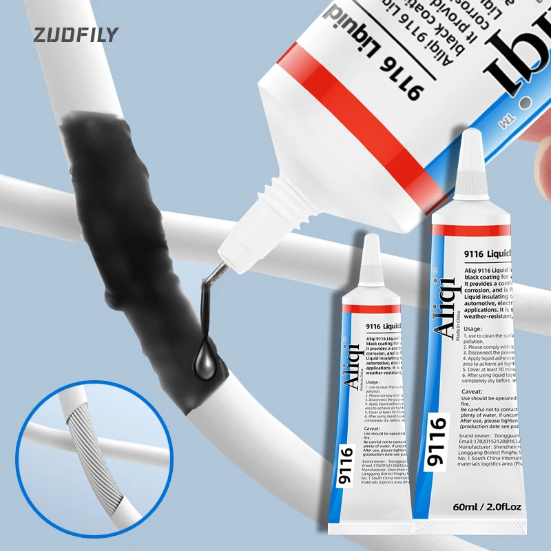 15/60ml Liquid Insulating Electrical Tape Waterproof High-Temperature Resistant Insulating Tape Electrical Wire Cable Coat Glue