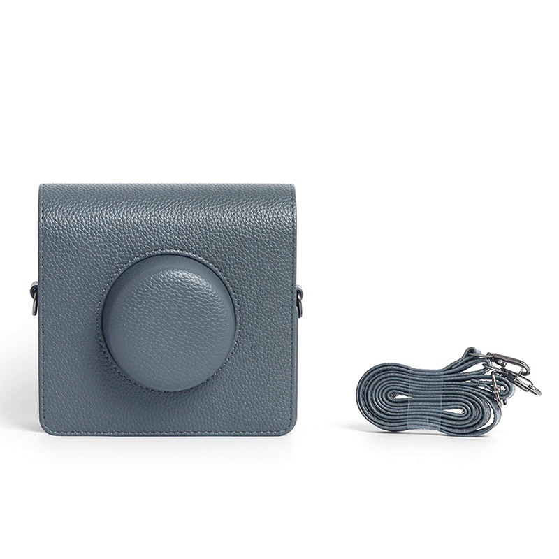 For Instax Wide Evo Camera Retro Camera Bag Protective Case PU Leather Cover With Shoulder Strap Storage Protective Bag: light yellow