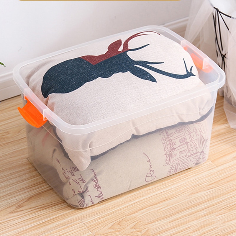 Clothes Storage Box Transparent Thick Clothes Large Capacity Storage Box Place Clothes Sundries Container Organizer Storage Box