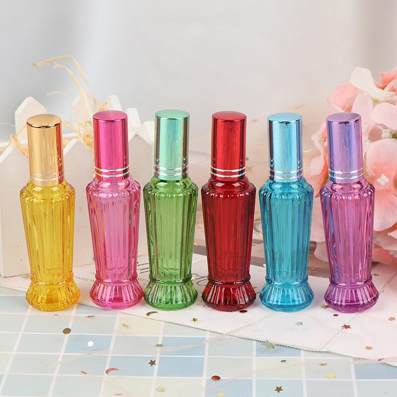 Mini bouteille de parfum en verre coloré de 15ml, épais, vide, emballage cosmétique, rechargeable