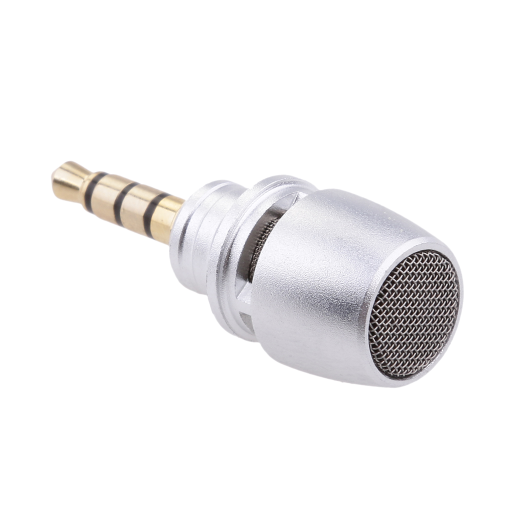 Micrófono Mike con sonido condensador Mini, Conector Mono/estéreo/estándar de 3,5mm para amplificador de grabación de voz, teléfonos móviles: White 3.5mm Standar
