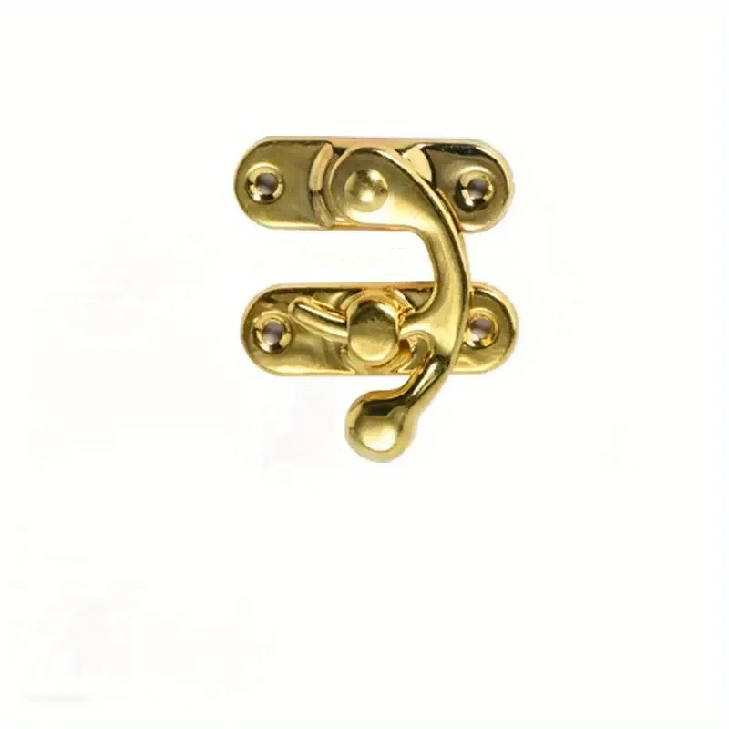 12pcs Wooden Box Toggle Latch Hasp Hook Lock Closure for Jewelry Chest Wine Case Leather Bag Handbag Suitcase with Screw: Yellow