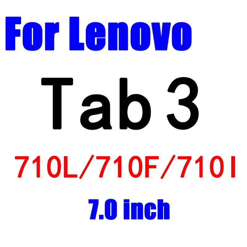 Protector de pantalla de vidrio templado para tableta Lenovo Tab 4, 10, 8 plus, TB-X304L, TB-X304F, TB-X704L, 3, 710L, 850F, Yoga Tab, X90, X90F: Tab 3 710L 710F 710I