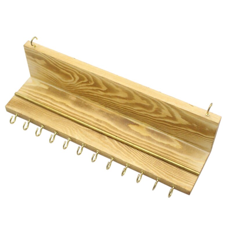Présentoir mural en bois pour bijoux, porte-crochet, organisateur mural pour porte-bijoux, collier, boucles d'oreilles, anneau, porte-écharpe: A