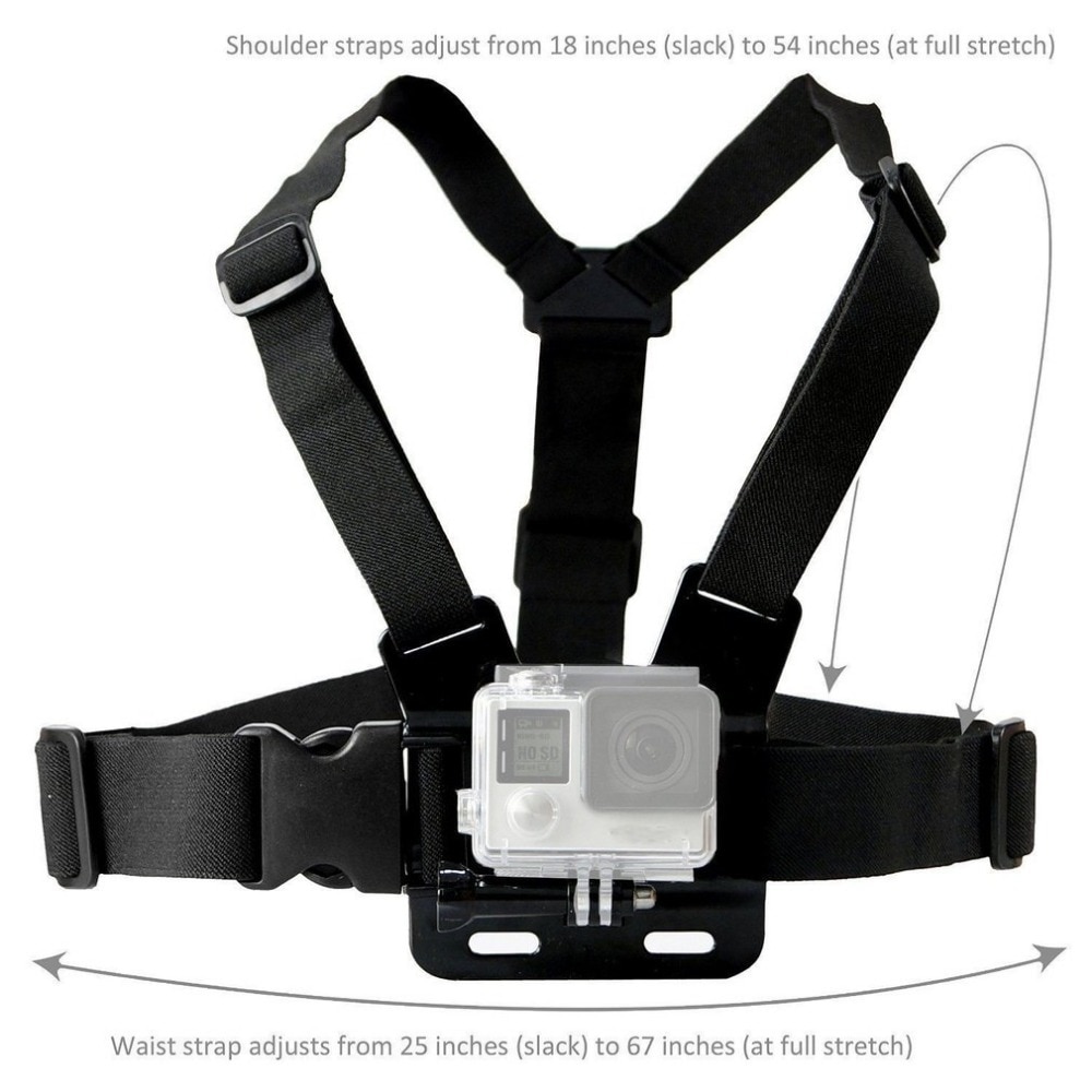 Go Pro Accessoires Verstelbare Borst Mount Harness Borstriem Riem Voor Gopro Hero 8 7 6 5 4 SJ4000 SJ5000 actie/Sport Camera