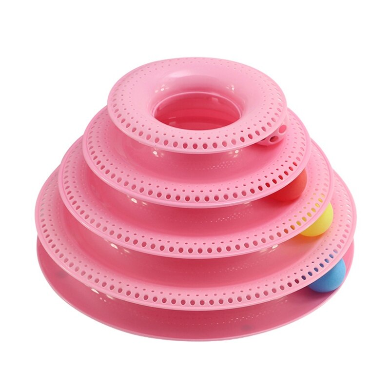 Three Four Levels pet cat toy Tower Tracks Disc cat Intelligence Amusement triple pay disc cat toys ball Training Amusement plat: RT480PA