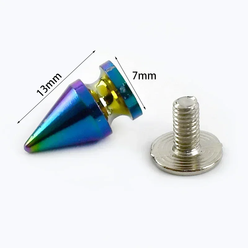 5/10/20 Stuks Metalen Kegel Studs Klinknagels Handtas Kledingstuk Punk Nagels Schoenen Portemonnee Schroef Knoppen Diy lederen Craft Hardware Accessoires: 7MM / Goud
