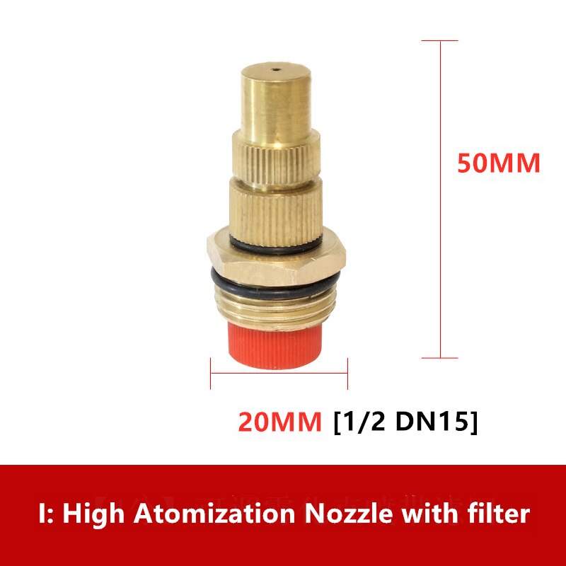Misting Fogging Spray Disinfectant Spray Sprinkler Push-in Low Pressure Atomizing Nozzle With Filter Sprayer Home Garden: 09