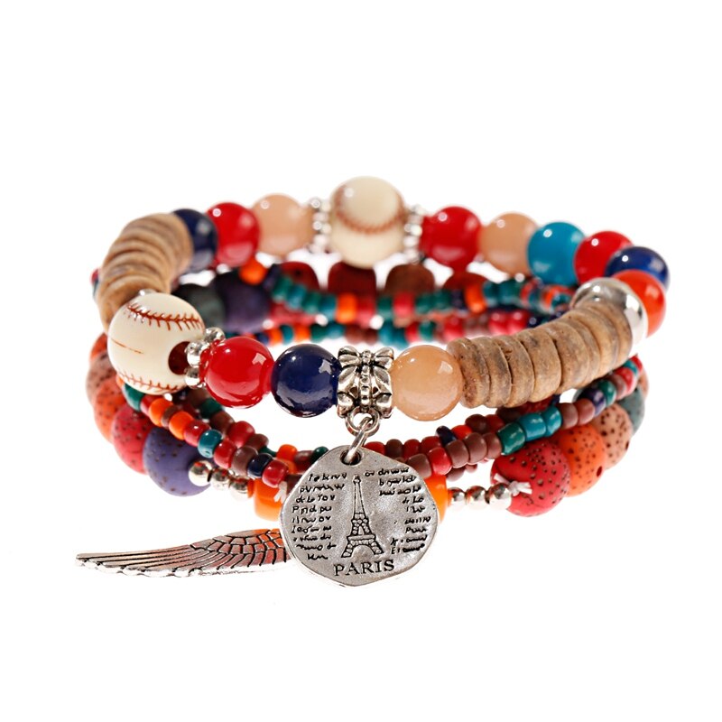 Boho Zomer Stenen Kralen Charmes Boze Oog Armband Pulseras Mujer Ster Hand Hanger Armbanden & Bangles Set Voor Vrouwen: Style 9