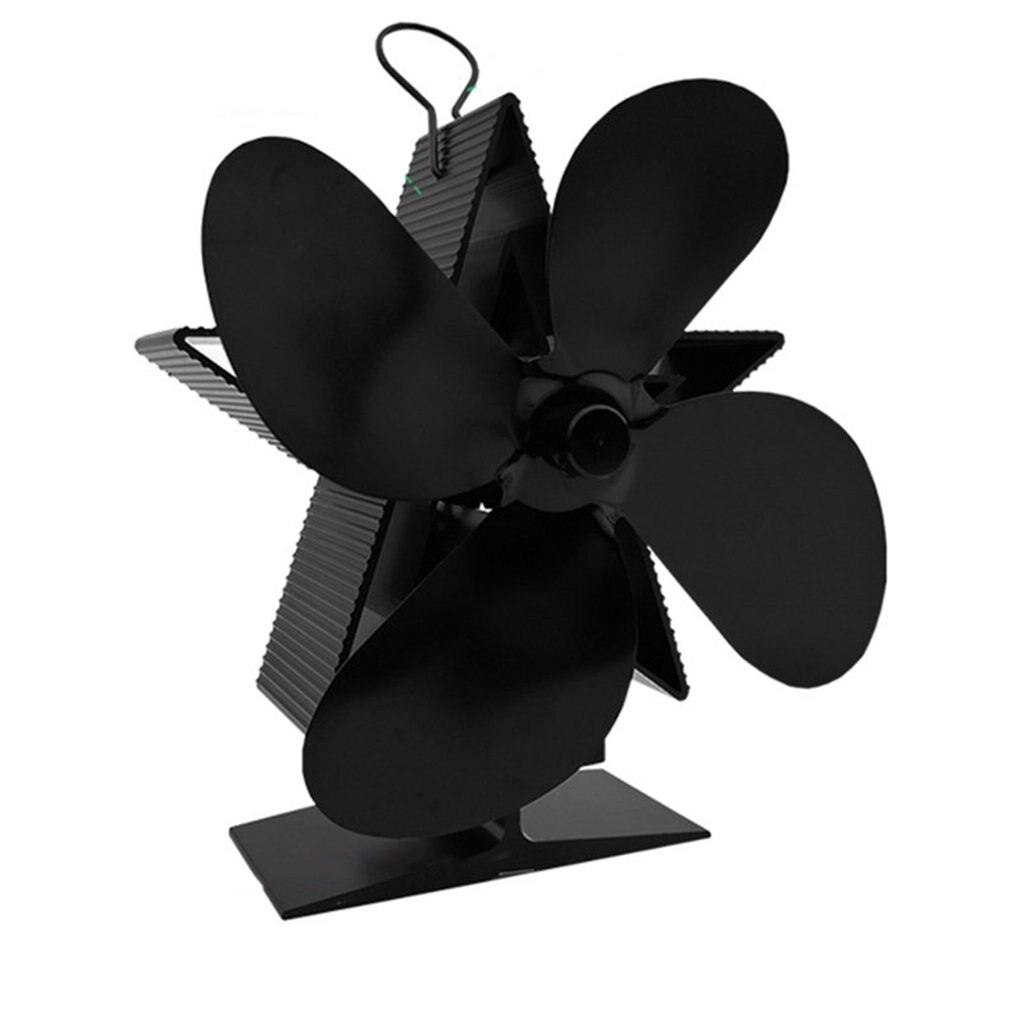Premium Fireplace Thermodynamic Fan Alumina Fan Blade Ultra Quiet Warm Fireplace Fan Thermal Power Fan 4-Blade Stove Fan: Fan