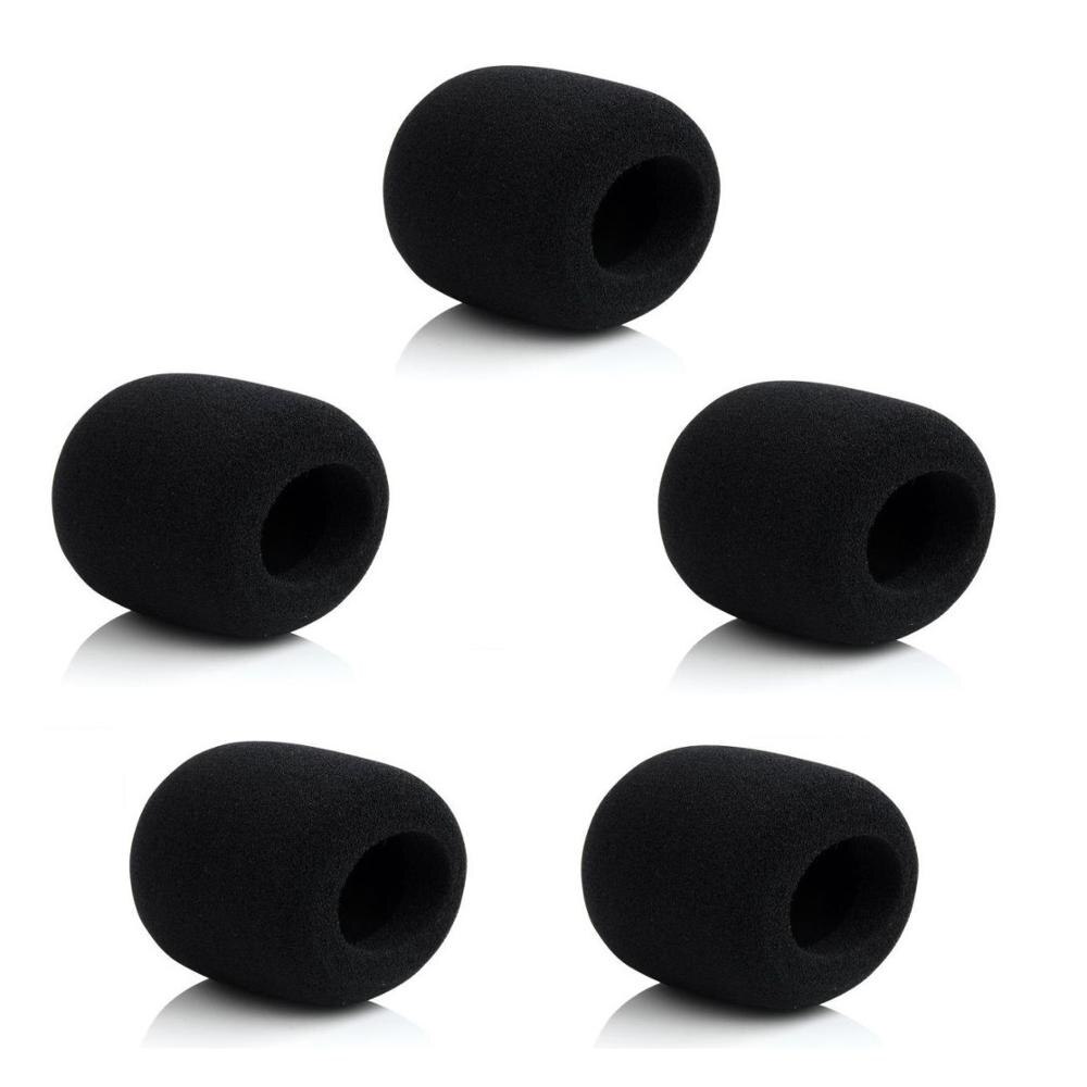 Standard Bolymic 5PCS Black Microphone Pop Filter for Shure SM58 Windscreen Sponge Foam Mic Cover