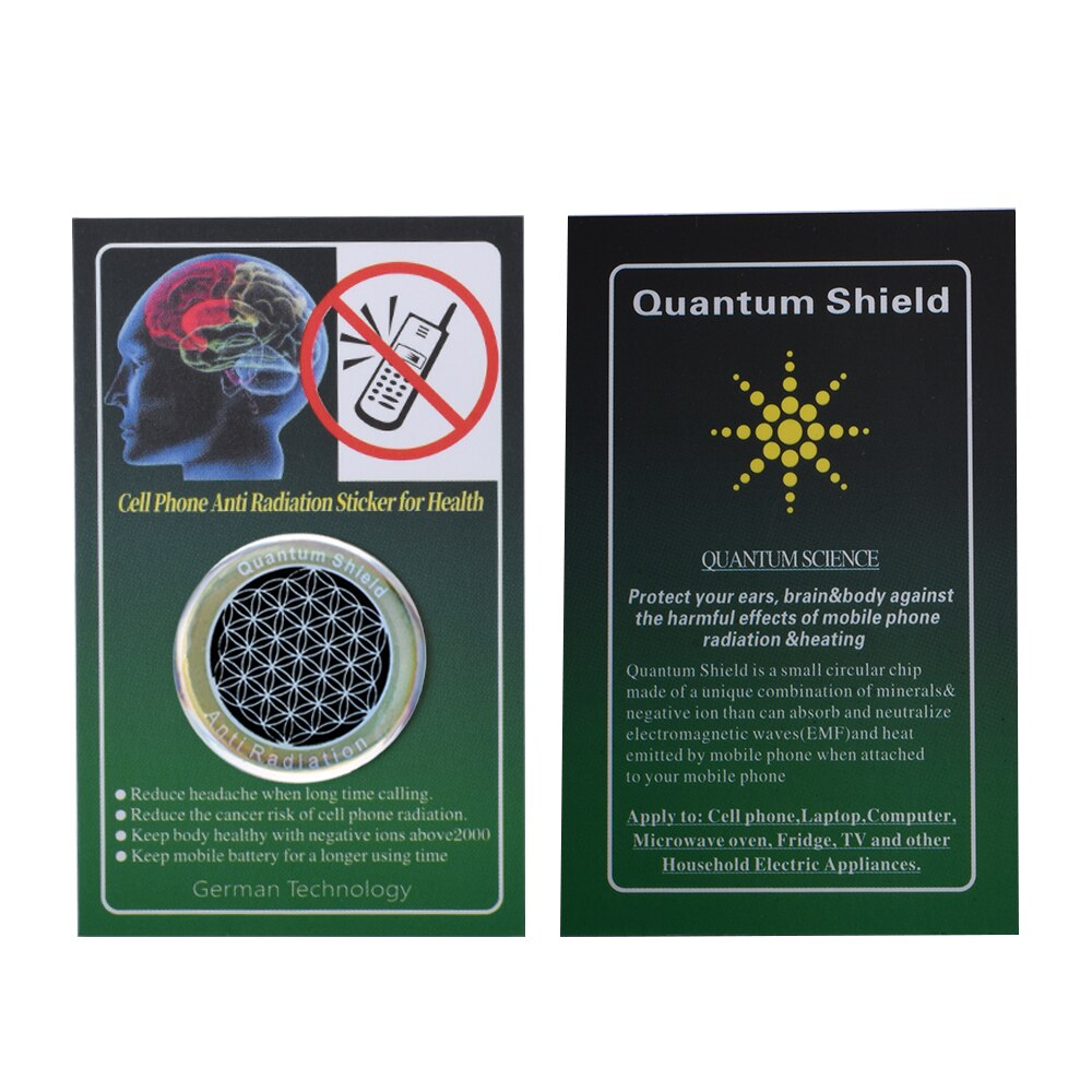 24K Gold Plated Anti Radiation Protector Shield EMF EMR Blocker Cell Phone Sticker: MULTICOLOR