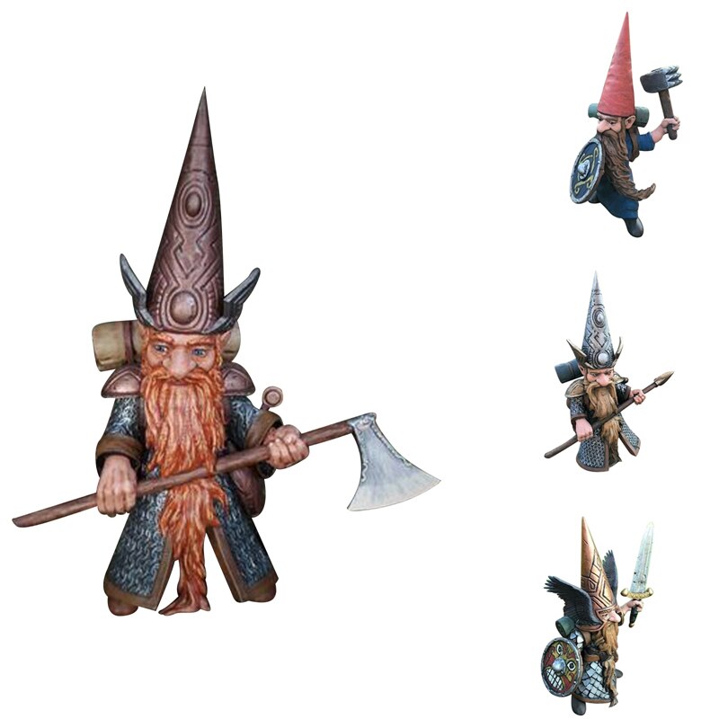 Gnome Ridder In Volledige Armor Holding Sword Tuin Gnome Warrior Tuin, Outdoor Tuin Standbeeld