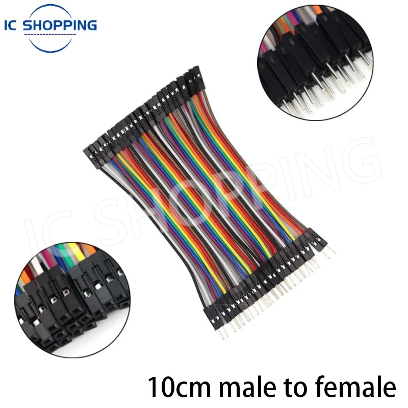 Jumper Wire 40PCS DuPont Line DuPont-kabelverbinding man op man + vrouw naar vrouw en man-vrouw voor Arduino DIY KIT: Kaki