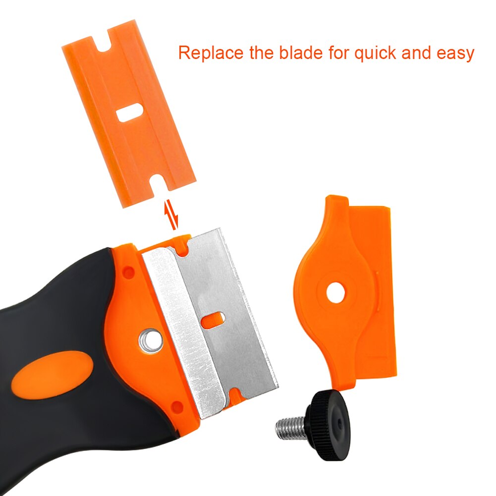 Keramisk glasugn ren 2 st rakskrapa +16 st rakblad fönster färg kolfiber vinyl bilfolie klistermärke remover
