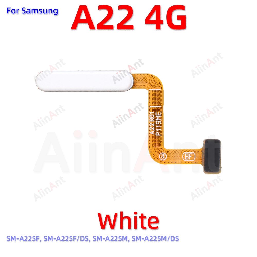 Back Button Touch ID Finger Scanner Fingerprint Sensor Flex Cable For Samsung Galaxy A22 A23 4G 5G A225F A226B A235F A236B A236U: WHITE