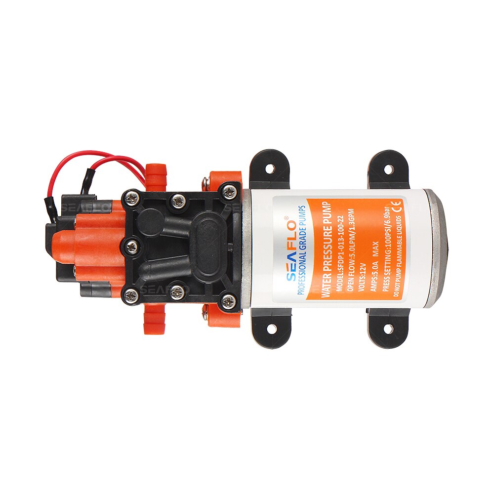 Vesipumppu 12v seaflo 1.3 gpm 100 psi automaattinen kalvopumpun paine