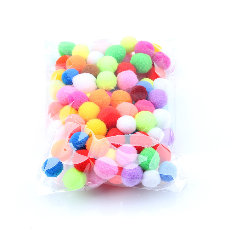 100-500Pcs/lot Mixed Soft Round Shaped Pompom Balls Fluffy Pom Pom For Kids DIY Garment Handcraft 15mm/20mm/25mm GYH