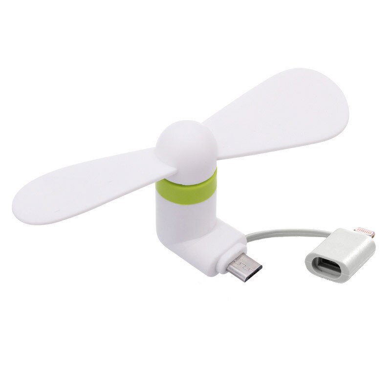 Tragbare Mini 2 in 1 praktisch Fan Mikro USB Adapter Typ Smartphone Für Iphone Android Mikro Hanldheld Kühlung praktisch Fan: 02