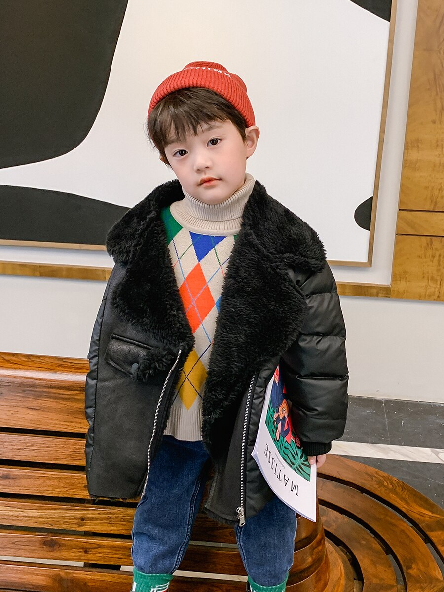 Jongens Warm Houden Katoen Gevoerde Kleding Winter Winter Koreaanse Stijl Katoen Gewatteerde Jas Modieuze Kinderkleding