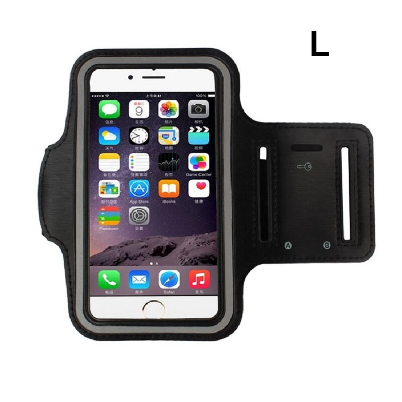 Universal Outdoor-Sport Telefon Halter Armband Fall für Samsung Gym Lauf Telefon Tasche Arm Band Fall für iPhone 11 xs max 5-7 zoll: Large Black