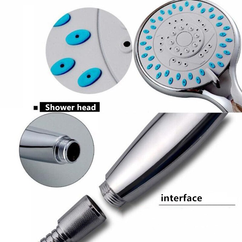 Bath Shower Adjustable Jetting Shower Head Water Saving Handheld Bathroom Adjustable 5 Modes SPA Shower Bath Head
