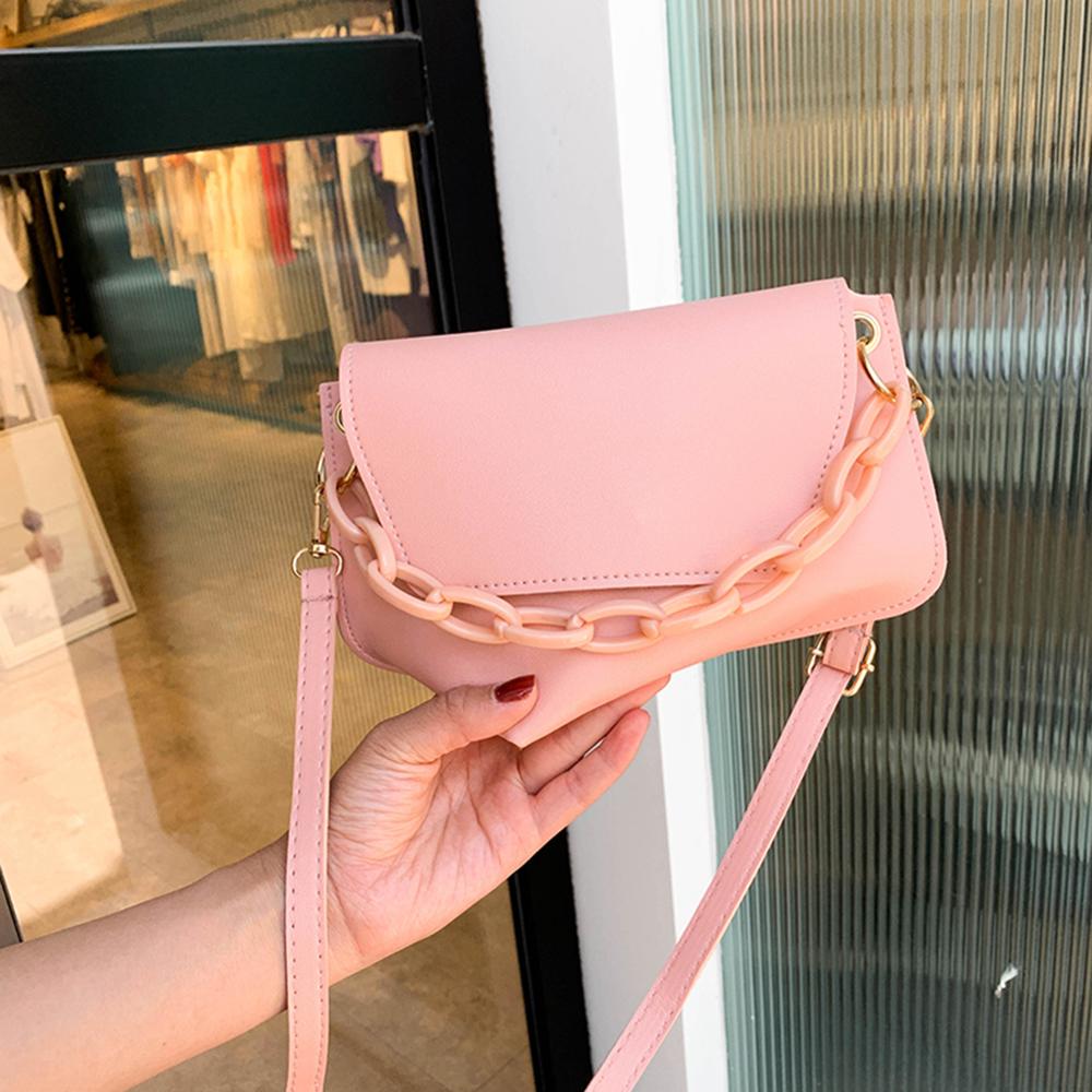 Irregular Shape PU Leather Crossbody Bags For Women Chain Shoulder Messenger Bag Lady Simple Travel Bag