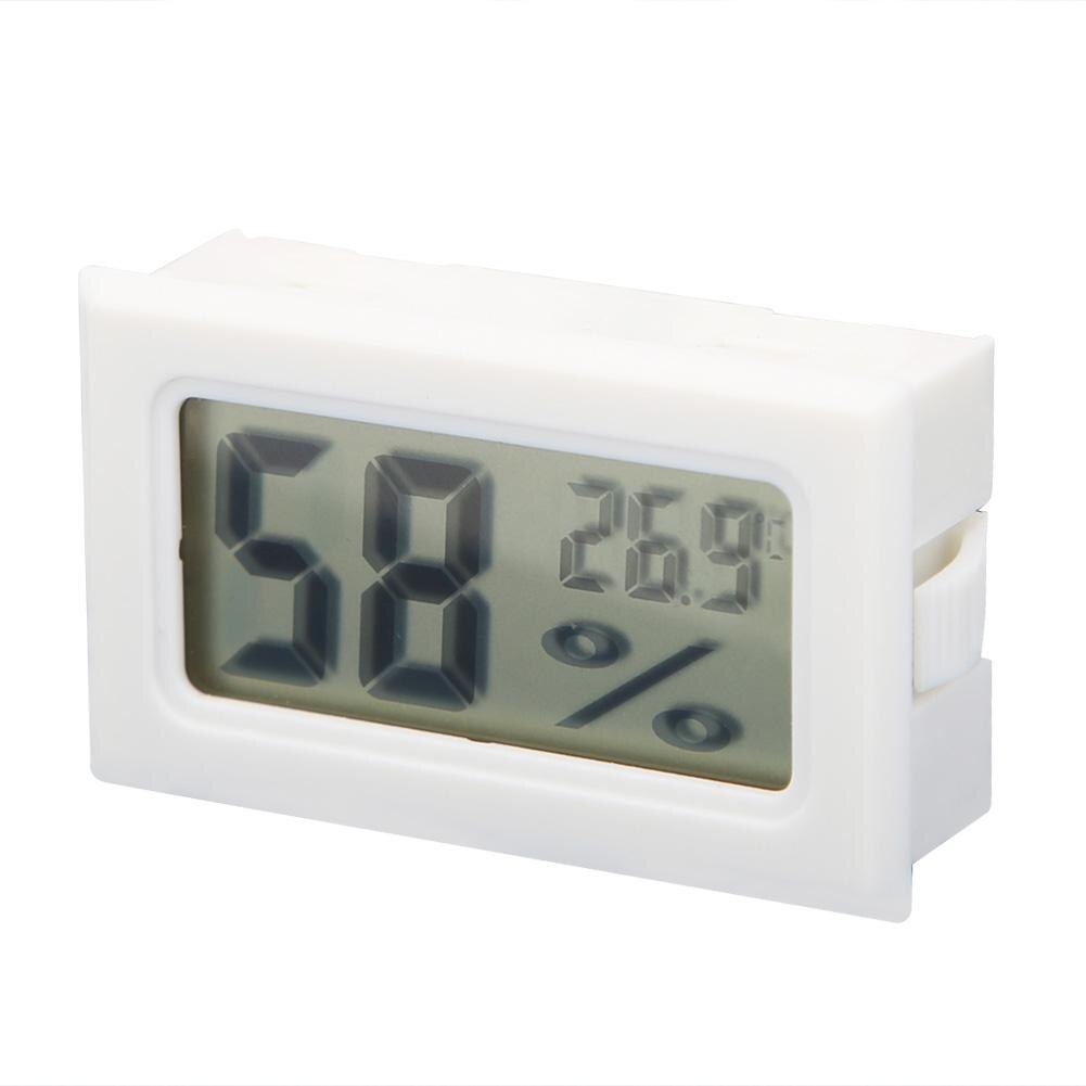 Mini vejrstation digital lcd temperatur fugtighedsmåler abs termometer hygrometer indendørs stuetemperatur sensor: -en