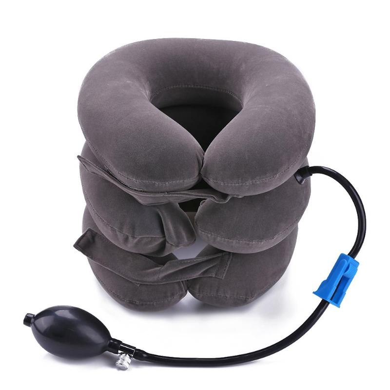 Nakkepute luft oppblåsbar vertebra retractor reise nakke skulder smerte slappe støtte traktor massasje pute luftpute: 02