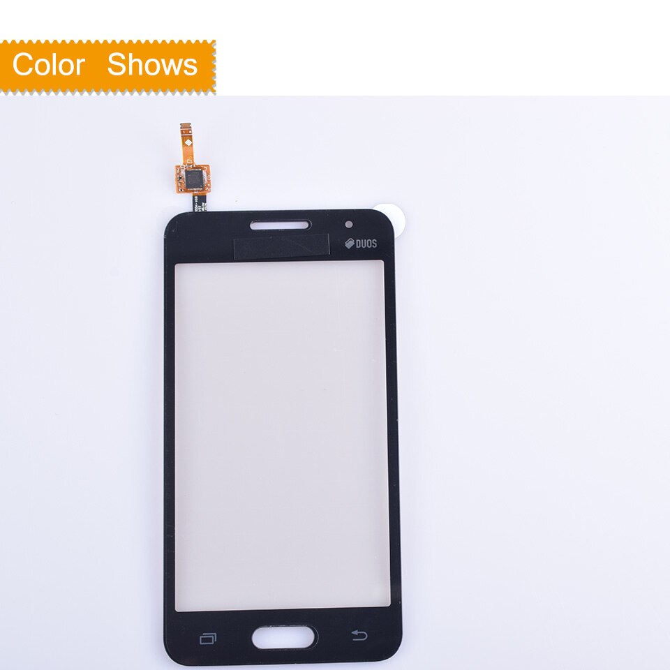 10 Uds. G355 para Samsung Galaxy Core 2 II SM-G355H G355H G355 G355M Sensor de pantalla táctil digitalizador de cristal pantalla táctil NO LCD: Black