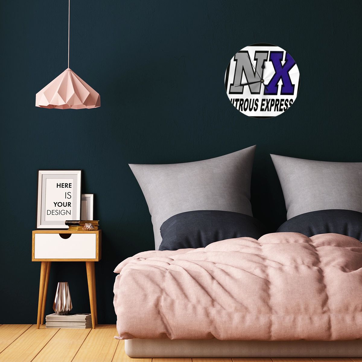 Nx Nitrous Express Car Enthusiast Tuner Mechanic Watches Wall Decor Room Wall Clock Clock Prayers Islam Led Wall Clock