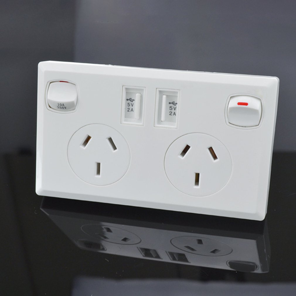 2.1A Dual USB Home Wall Supply Australian Power Kit Point Socket AU plug