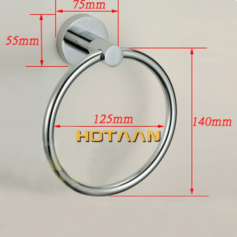 , , Badkamer Handdoekhouder, Rvs Muur Gemonteerde Ronde Handdoek Ringen, handdoekenrek, YT-10991