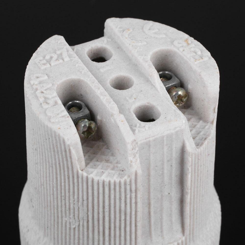 Lamp Holder Screw E27 Ceramic Socket Bulb Base Holder for Heat Lamps Reptile Vivarium
