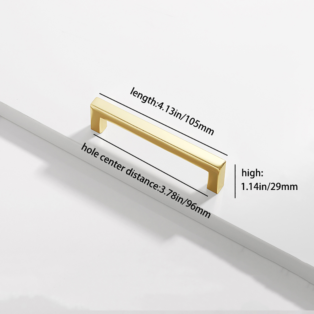 Square bright gold,silver, black cabinet door handle kitchen cabinet drawer closet extension aluminum handle: MULTICOLOR