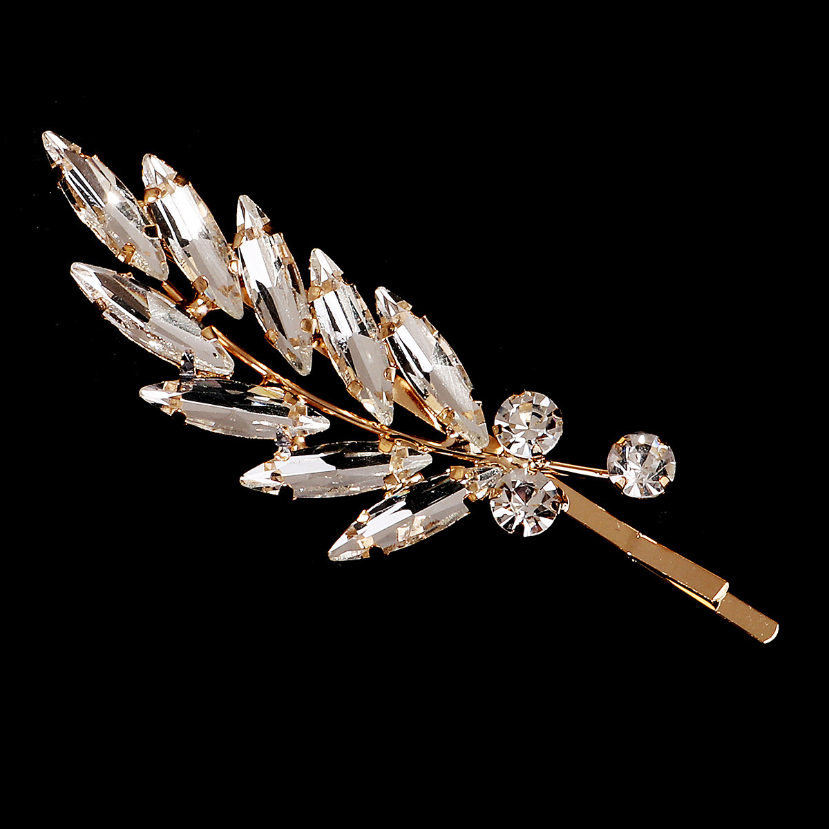 Bridal Barrettes Clear Crystal Women Hair Ornaments Hair Pins Women Hair Clips Bridal Hair Jewelry Accessories