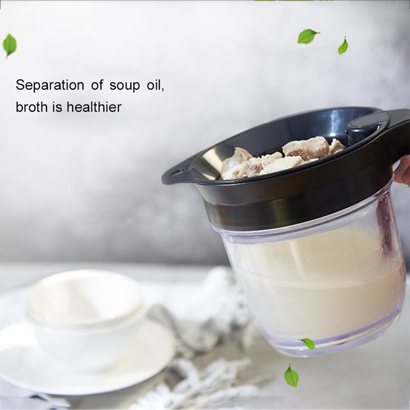 Outil de cuisine séparateur de graisse avec séparateur de graisse à libération inférieure avec crépine résidu de soupe 1000ML filtre à huile séparé