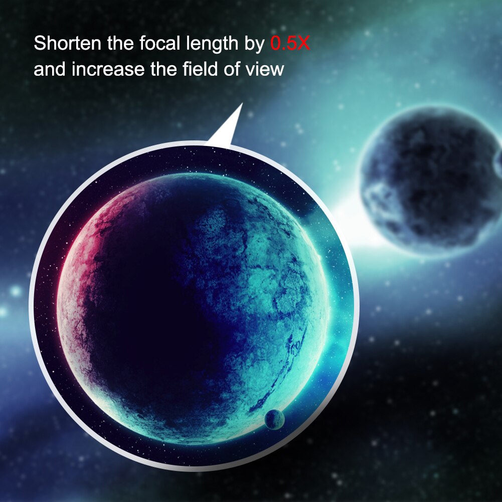 Riduttore di focale 1.25 Pollici 0.5X Focale Riduttori Filo M28 Accessori Lenti per Telescopio Oculare